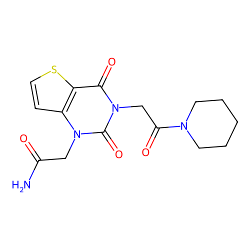 2-(2,4-dioxo-3-(2-oxo-2-(piperidin-1-yl)ethyl)-3,4-dihydrothieno[3,2-d]pyrimidin-1(2H)-yl)acetamide structure