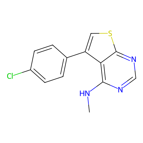 5-(4-chlorophenyl)-N-methylthieno[2,3-d]pyrimidin-4-amine structure