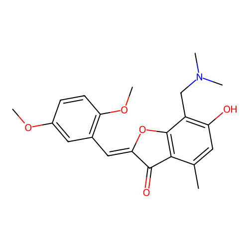 (Z)-2-(2,5-dimethoxybenzylidene)-7-((dimethylamino)methyl)-6-hydroxy-4-methylbenzofuran-3(2H)-one structure