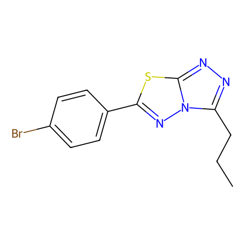 6-(4-Bromophenyl)-3-propyl[1,2,4]triazolo[3,4-b][1,3,4]thiadiazole structure