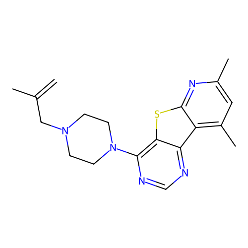 C19H23N5S structure