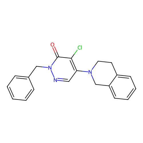 2-benzyl-4-chloro-5-(3,4-dihydroisoquinolin-2(1H)-yl)pyridazin-3(2H)-one structure