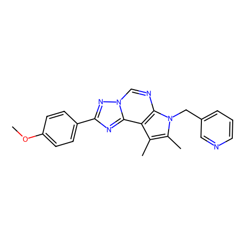 C22H20N6O structure