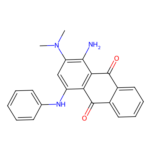 1-Amino-2-(dimethylamino)-4-(phenylamino)anthracene-9,10-dione structure