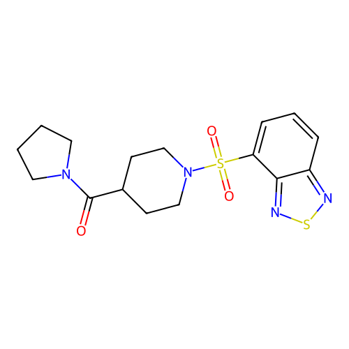 [1-(2,1,3-Benzothiadiazol-4-ylsulfonyl)piperidin-4-yl](pyrrolidin-1-yl)methanone structure