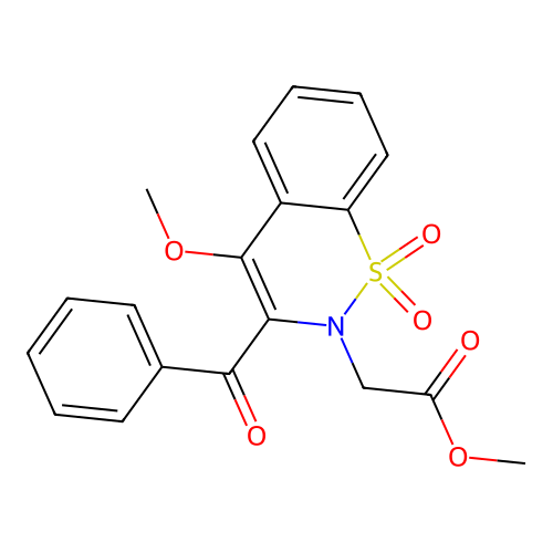 methyl 2-(3-benzoyl-4-methoxy-1,1-dioxo-1 structure