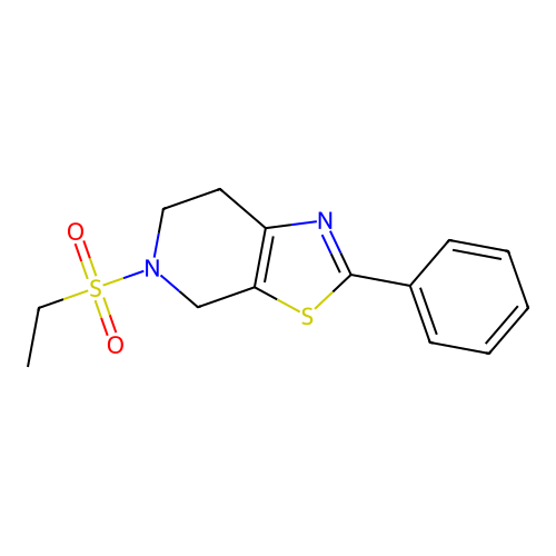 5-ethylsulfonyl-2-phenyl-6,7-dihydro-4H-[1,3]thiazolo[5,4-c]pyridine structure