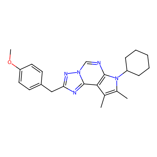 C23H27N5O structure