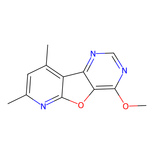 4-Methoxy-7,9-dimethylpyrido[3',2':4,5]furo[3,2-d]pyrimidine structure