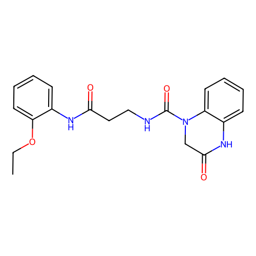 N-{3-[(2-ethoxyphenyl)amino]-3-oxopropyl}-3-hydroxyquinoxaline-1(2H)-carboxamide structure
