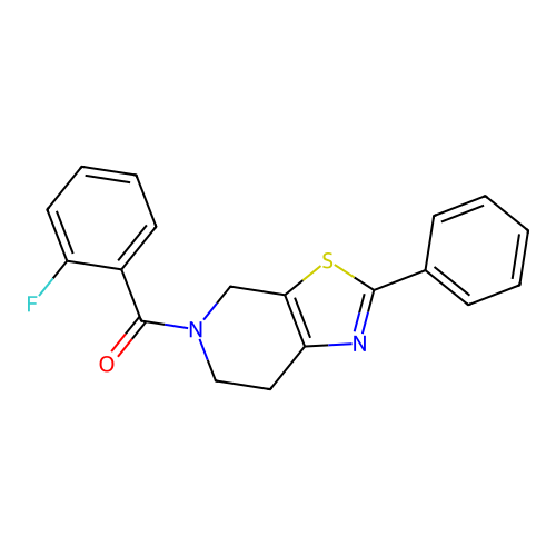 (2-fluorophenyl)(2-phenyl-6,7-dihydro[1,3]thiazolo[5,4-c]pyridin-5(4H)-yl)methanone structure