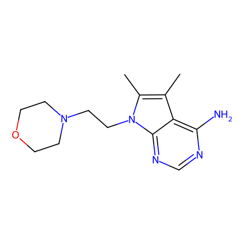 5,6-Dimethyl-7-(2-morpholin-4-ylethyl)pyrrolo[2,3-d]pyrimidin-4-amine structure