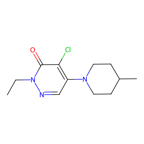 4-chloro-2-ethyl-5-(4-methylpiperidin-1-yl)pyridazin-3(2H)-one structure