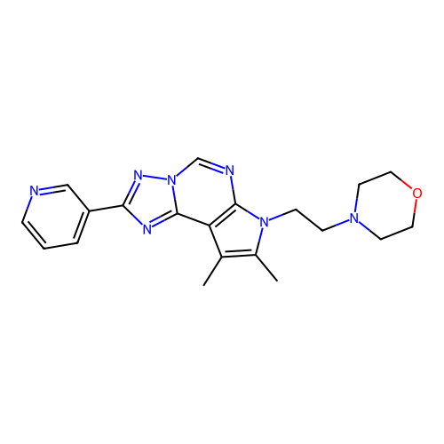 C20H23N7O structure