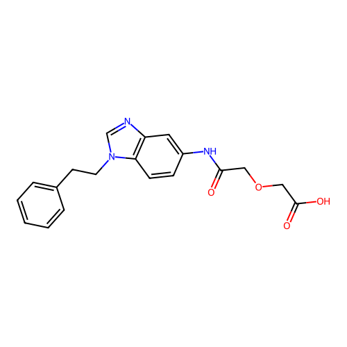 (2-oxo-2-{[1-(2-phenylethyl)-1H-benzimidazol-5-yl]amino}ethoxy)acetic acid structure