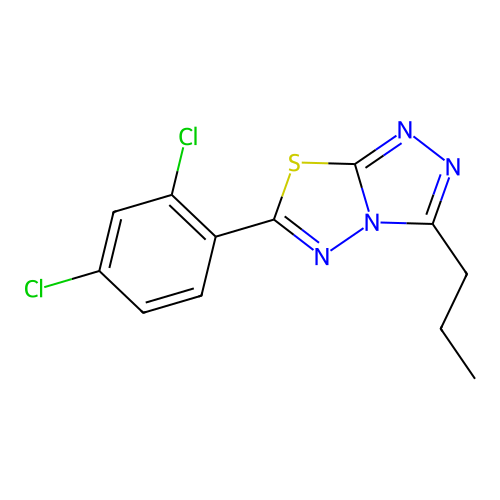 6-(2,4-Dichlorophenyl)-3-propyl[1,2,4]triazolo[3,4-b][1,3,4]thiadiazole structure