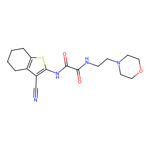 N'-(3-cyano-4,5,6,7-tetrahydro-1-benzothiophen-2-yl)-N-(2-morpholin-4-ylethyl)oxamide structure