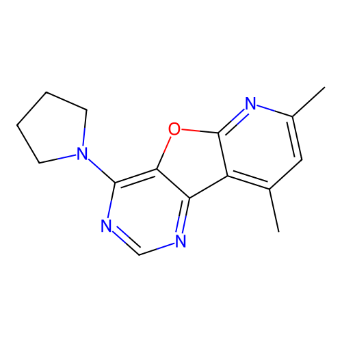 7,9-Dimethyl-4-(pyrrolidin-1-yl)pyrido[3',2':4,5]furo[3,2-d]pyrimidine structure