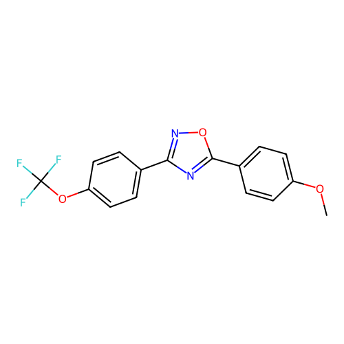 5-(4-Methoxyphenyl)-3-[4-(trifluoromethoxy)phenyl]-1,2,4-oxadiazole structure