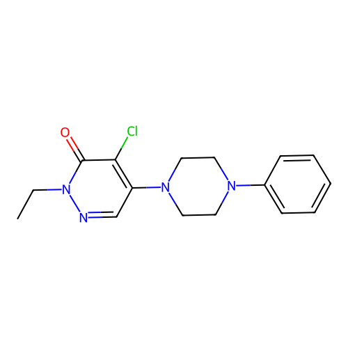 4-chloro-2-ethyl-5-(4-phenylpiperazin-1-yl)pyridazin-3(2H)-one structure