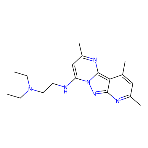 C18H26N6 structure