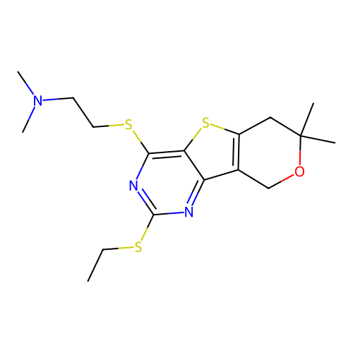C17H25N3OS3 structure