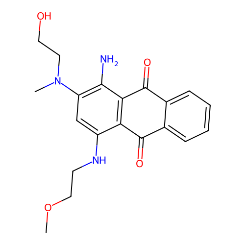 1-amino-2-[(2-hydroxyethyl)(methyl)amino]-4-[(2-methoxyethyl)amino]anthracene-9,10-dione structure