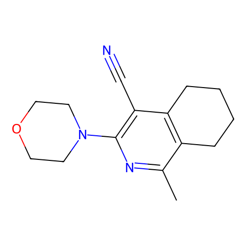 1-Methyl-3-(morpholin-4-yl)-5,6,7,8-tetrahydroisoquinoline-4-carbonitrile structure