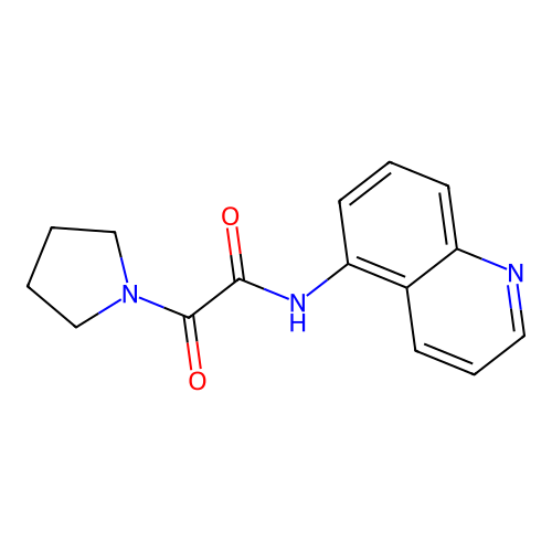 2-oxo-2-(pyrrolidin-1-yl)-N-(quinolin-5-yl)acetamide structure