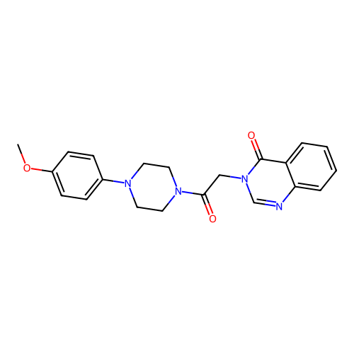 3-{2-[4-(4-methoxyphenyl)-1-piperazinyl]-2-oxoethyl}-4(3H)-quinazolinone structure