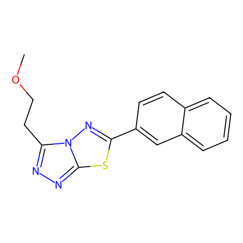 3-(2-Methoxyethyl)-6-naphthalen-2-yl-[1,2,4]triazolo[3,4-b][1,3,4]thiadiazole structure
