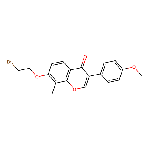7-(2-bromoethoxy)-3-(4-methoxyphenyl)-8-methyl-4H-chromen-4-one structure
