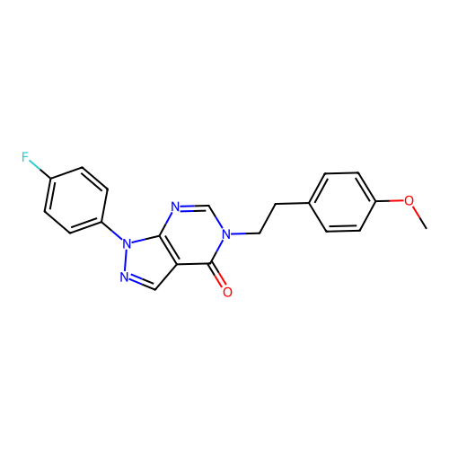 1-(4-fluorophenyl)-5-(4-methoxyphenethyl)-1H-pyrazolo[3,4-d]pyrimidin-4(5H)-one structure