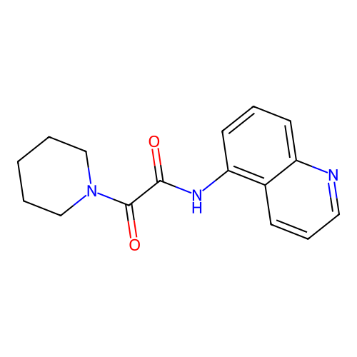 2-oxo-2-(piperidin-1-yl)-N-(quinolin-5-yl)acetamide structure
