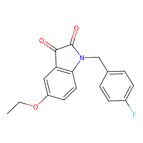 5-ethoxy-1-(4-fluorobenzyl)-1H-indole-2,3-dione structure