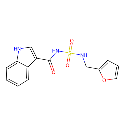 N-[(furan-2-ylmethyl)sulfamoyl]-1H-indole-3-carboxamide structure