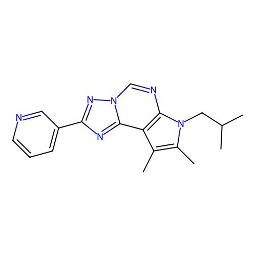 C18H20N6 structure