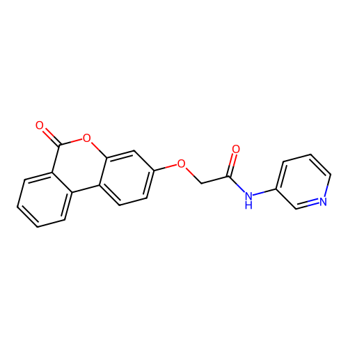 2-((6-oxo-6H-benzo[c]chromen-3-yl)oxy)-N-(pyridin-3-yl)acetamide structure