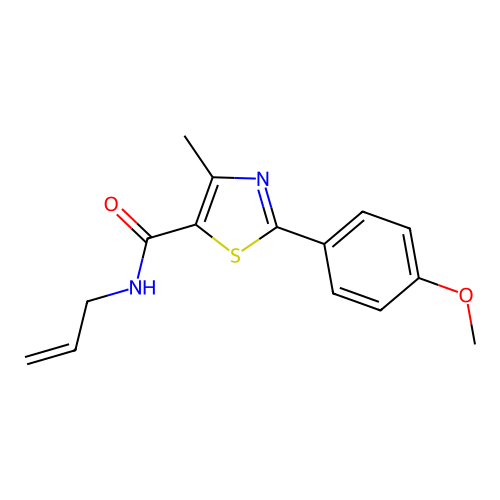 2-(4-methoxyphenyl)-4-methyl-N-(prop-2-en-1-yl)-1,3-thiazole-5-carboxamide structure
