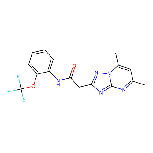 2-(5,7-dimethyl-[1,2,4]triazolo[1,5-a]pyrimidin-2-yl)-N-(2-(trifluoromethoxy)phenyl)acetamide structure