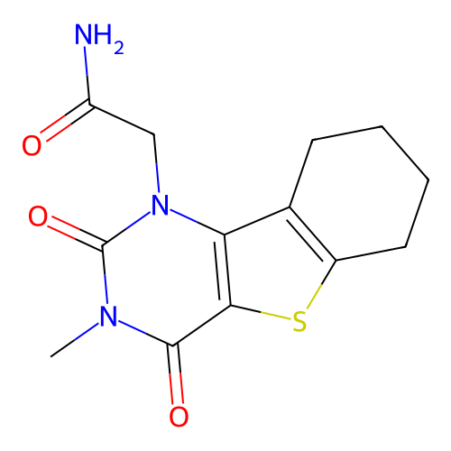 2-(3-methyl-2,4-dioxo-3,4,6,7,8,9-hexahydrobenzo[4,5]thieno[3,2-d]pyrimidin-1(2H)-yl)acetamide structure