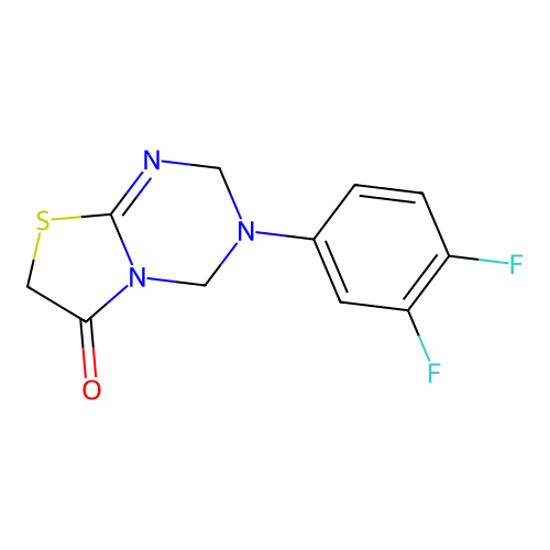 3-(3,4-difluorophenyl)-2,4-dihydro-[1,3]thiazolo[3,2-a][1,3,5]triazin-6-one structure