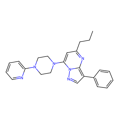 3-Phenyl-5-propyl-7-(4-pyridin-2-ylpiperazin-1-yl)pyrazolo[1,5-a]pyrimidine structure