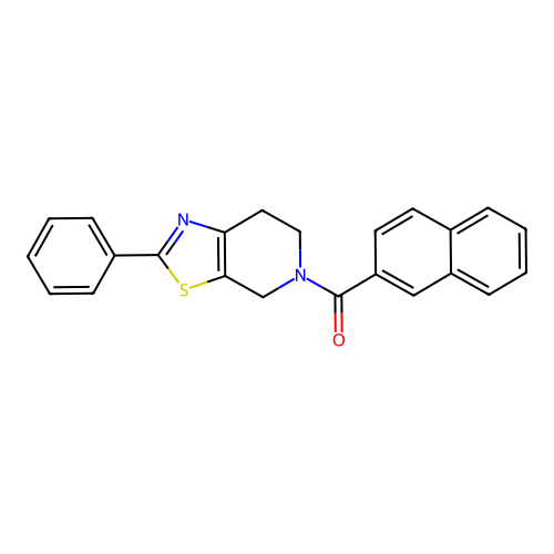 naphthalen-2-yl(2-phenyl-6,7-dihydro[1,3]thiazolo[5,4-c]pyridin-5(4H)-yl)methanone structure