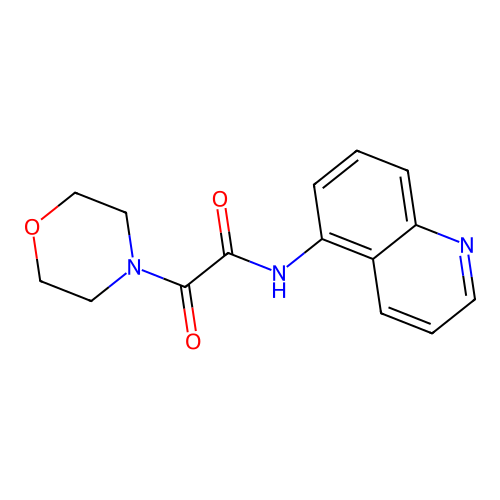 2-(morpholin-4-yl)-2-oxo-N-(quinolin-5-yl)acetamide structure