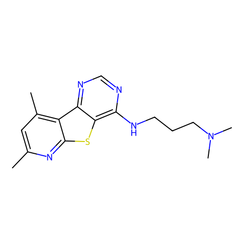 C16H21N5S structure