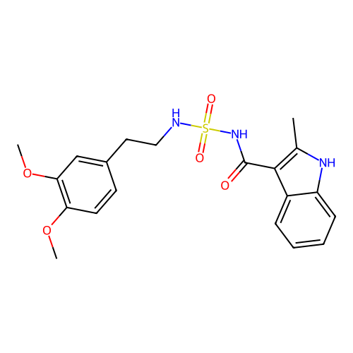 N-{[2-(3,4-dimethoxyphenyl)ethyl]sulfamoyl}-2-methyl-1H-indole-3-carboxamide structure