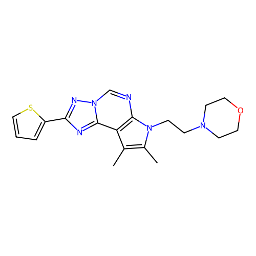 C19H22N6OS structure