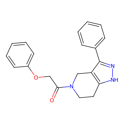 2-Phenoxy-1-(3-phenyl-1,4,6,7-tetrahydropyrazolo[4,3-c]pyridin-5-yl)ethanone structure
