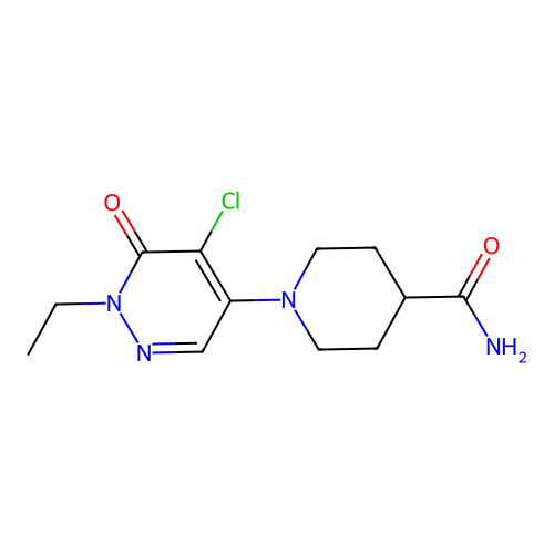 1-(5-Chloro-1-ethyl-6-oxo-1,6-dihydropyridazin-4-yl)piperidine-4-carboxamide structure